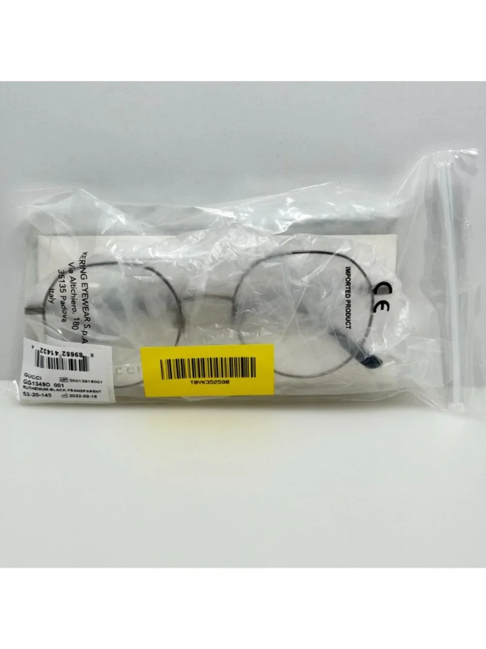 Gucci GG1349O 001 Italy Eyeglasses Eye Glasses Frames 53-20-155